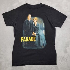 Parade Shirt Men Small Black Short Sleeve Crewneck Cotton Araca Group Adul